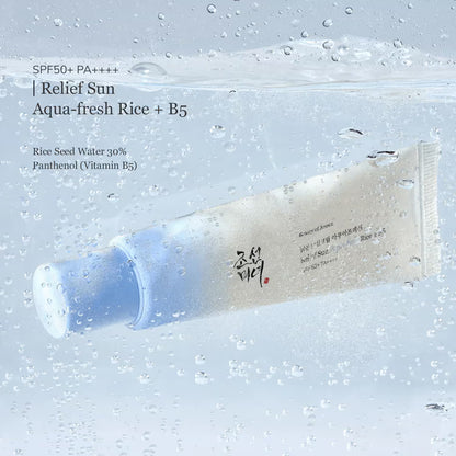 Relief Sun Aqua-fresh Rice + B5, Korean Sunscreen for Acne-Prone Skin (50 ml)