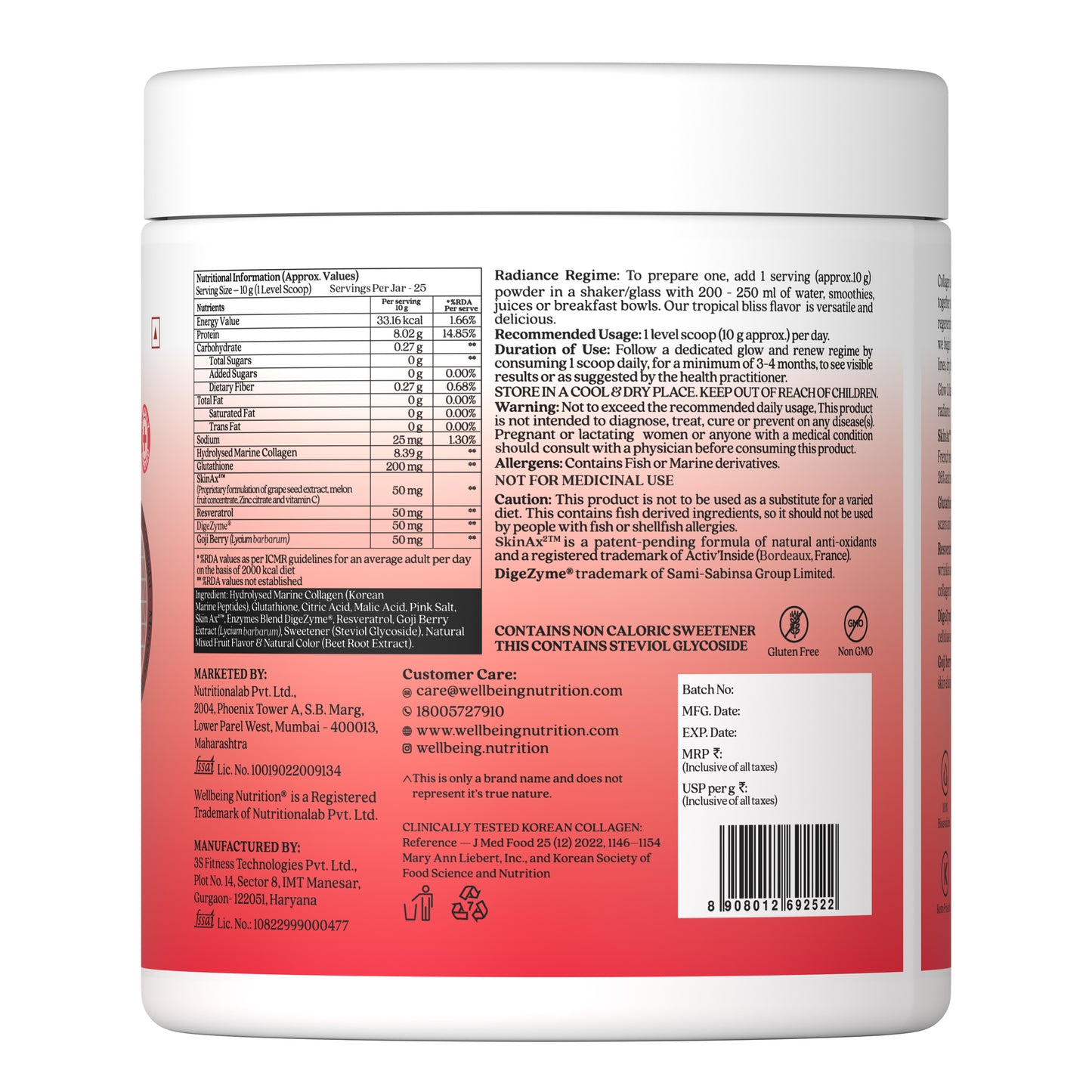 Glow Collagen Tropical Bliss Flavor - 250G