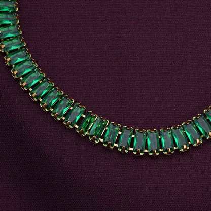 Green Baguette Tennis Bracelet