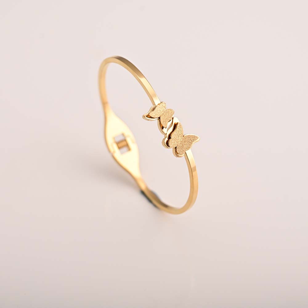 Butterfly Charm Cuff Bracelet