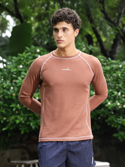 Waffle Contrast Stitch Tee