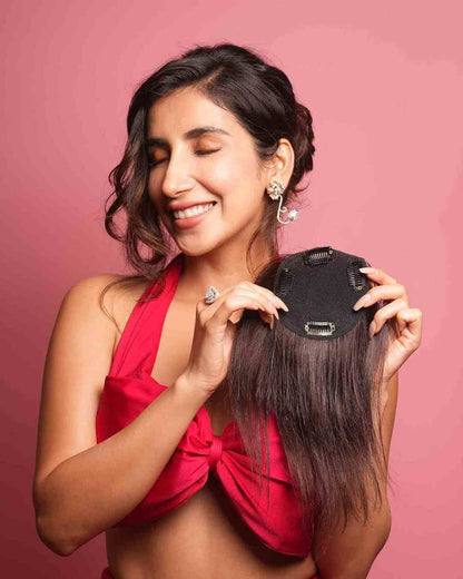 Backcombed Hair Topper - 8 inch - Lace Base | Nish Hair