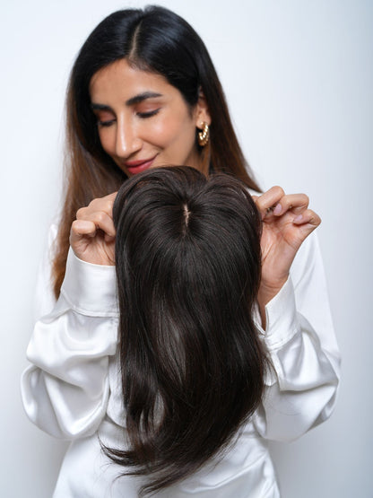 Bangs With Scalp Hair Topper â Silk Base Bangs â Nish Hair