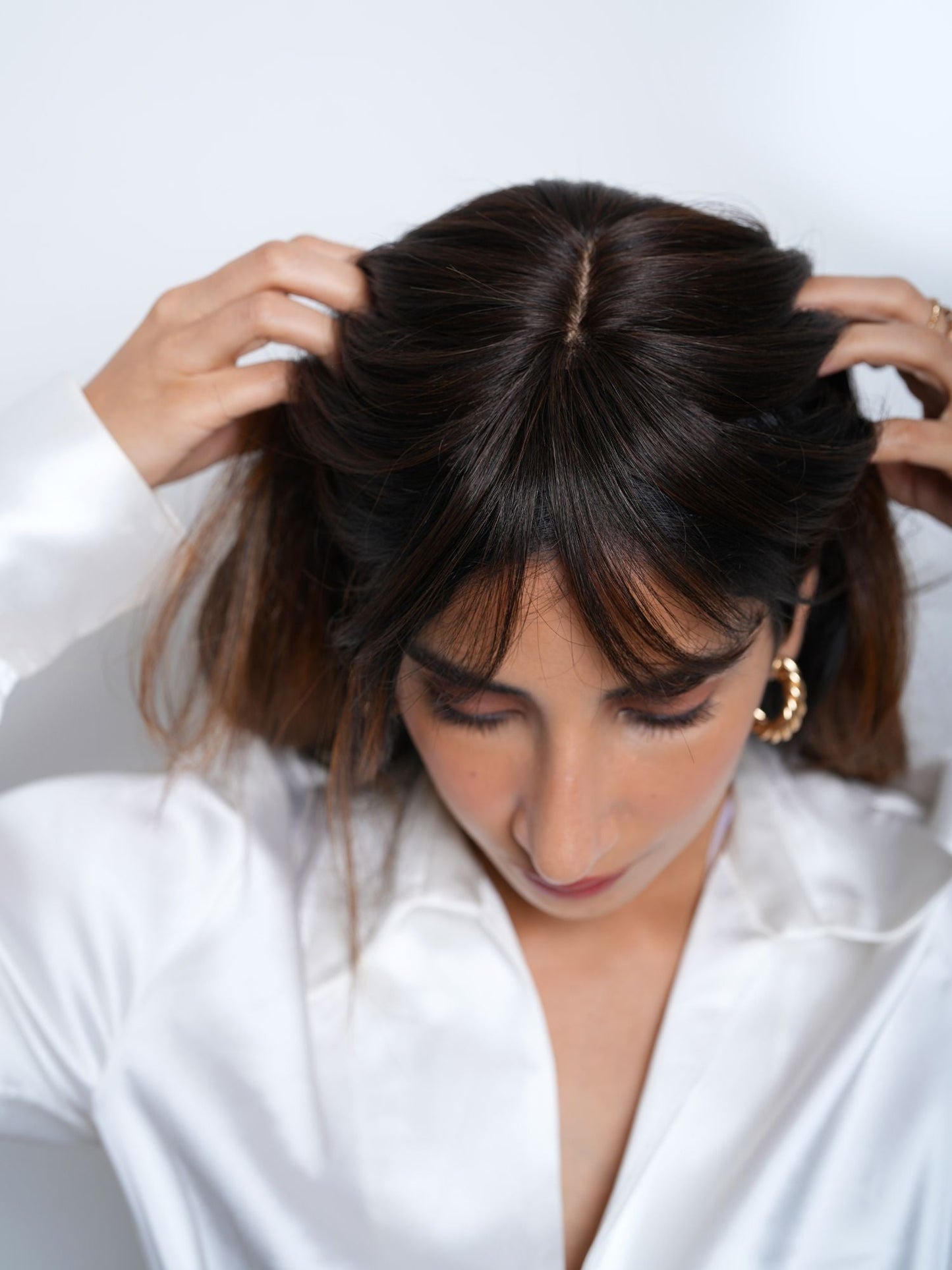 Bangs With Scalp Hair Topper â Silk Base Bangs â Nish Hair