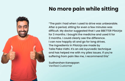 BBETTER PiloUrja - Lab Tested Ayurvedic Capsules for Piles & Haemorrhoids relief | Bbetter at Broadway