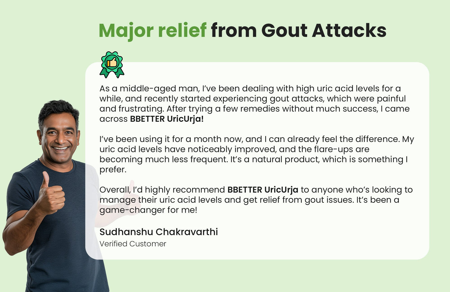 BBETTER UricUrja - With Clinically Proven Ayuric for Gout Pain Relief & Uric Acid Management | Bbetter at Broadway