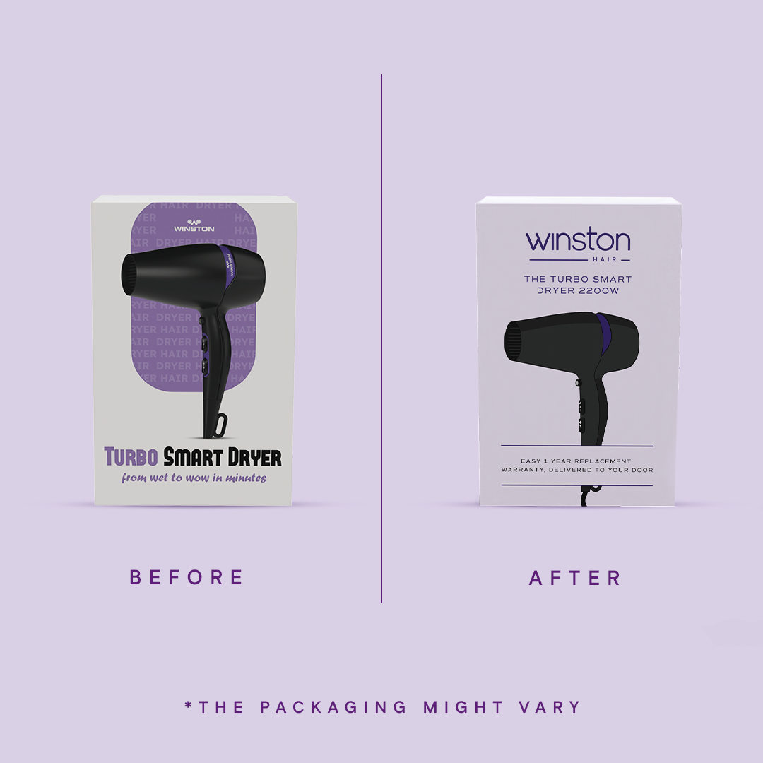 Winston Turbo Smart Dryer 2200 Watt | High-Speed Drying with Diffuser & Concentrator | Winston at Broadway