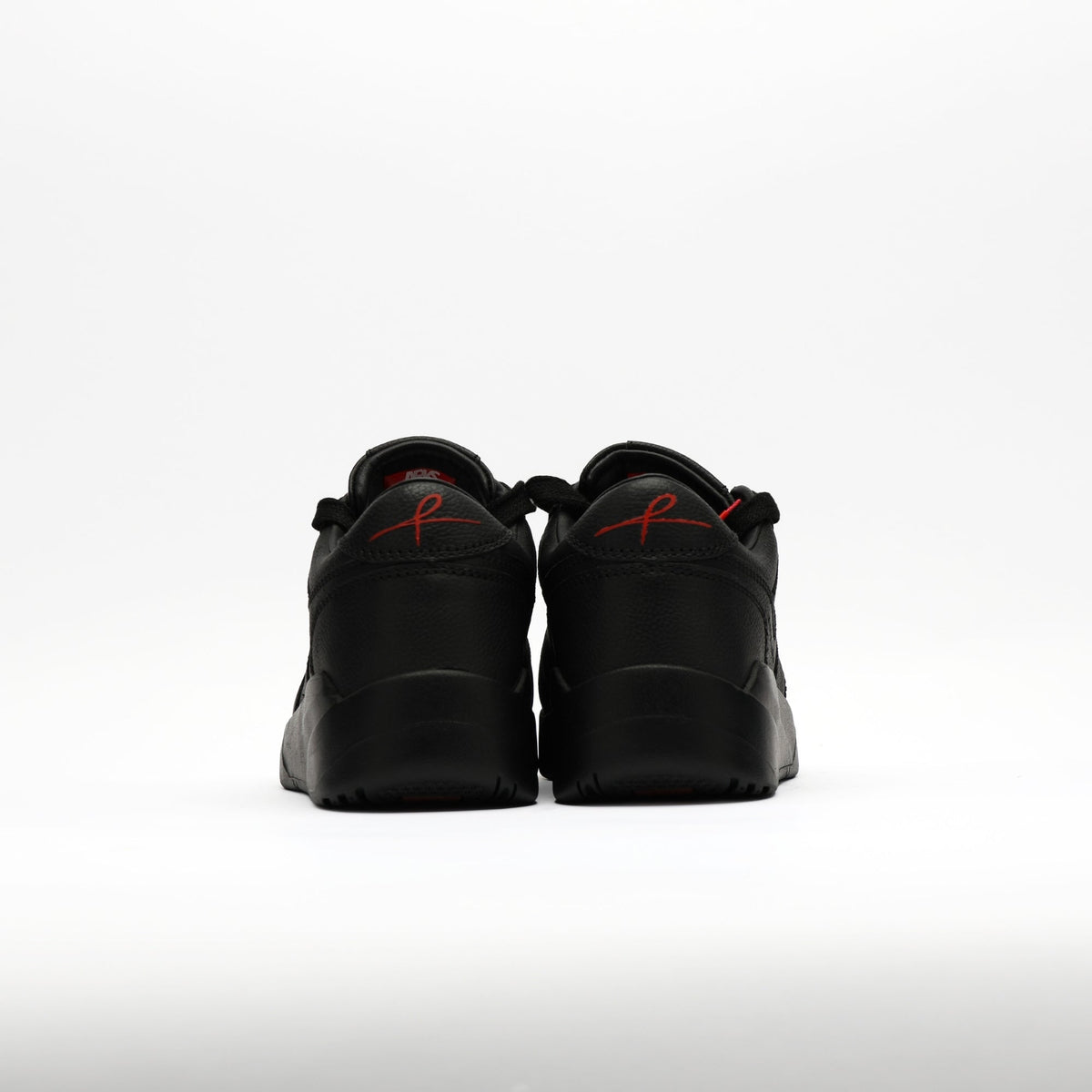 Black Leather Low Top Sneaker