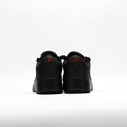 Black Leather Low Top Sneaker
