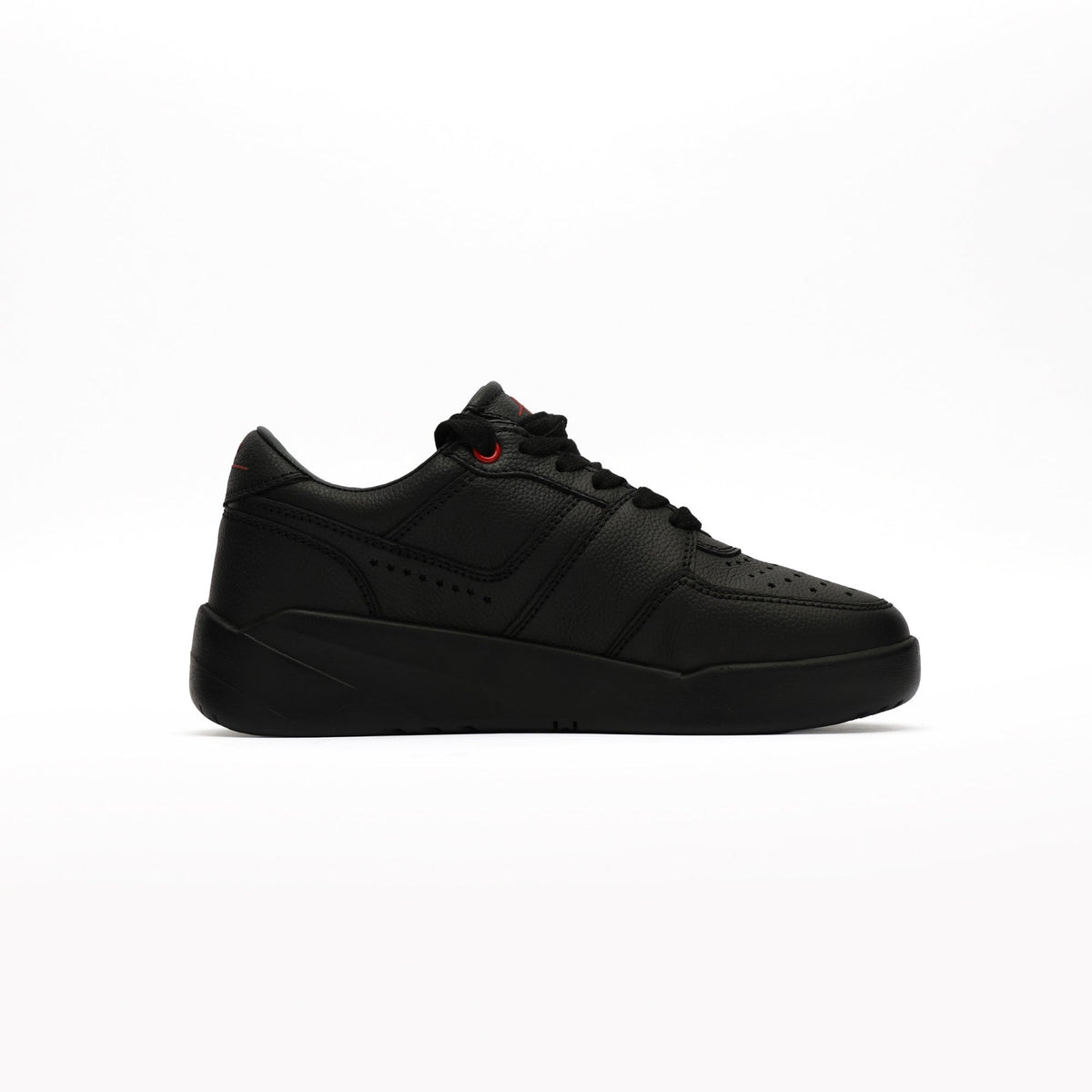 Black Leather Low Top Sneaker