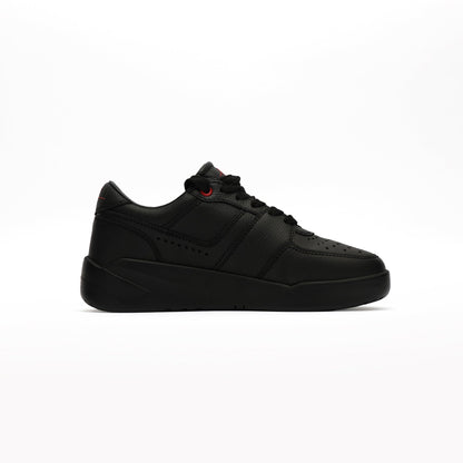 Black Leather Low Top Sneaker