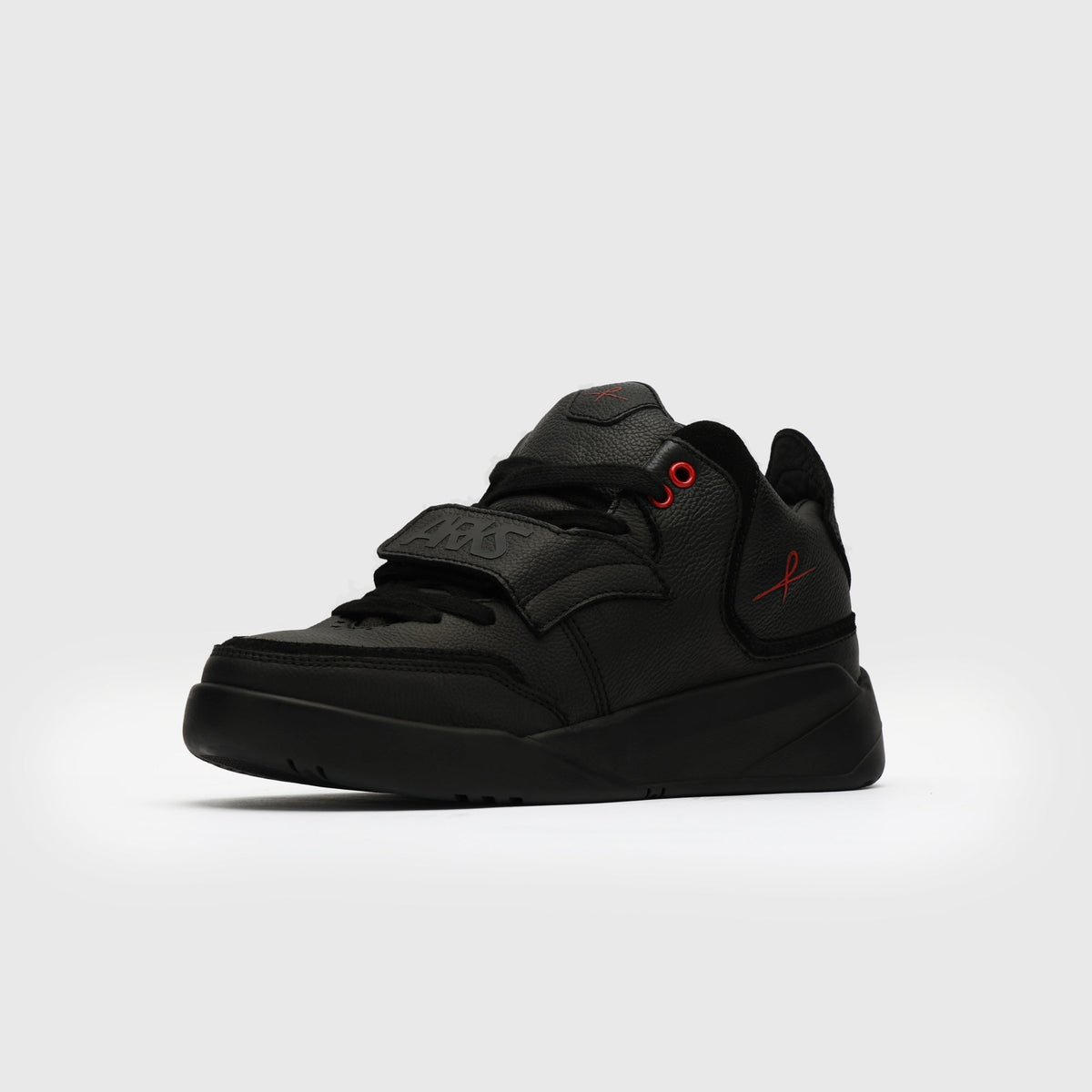 Black Leather Mid Top Sneaker