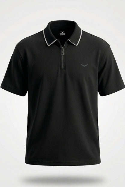 Zip Collar Polo T-Shirt