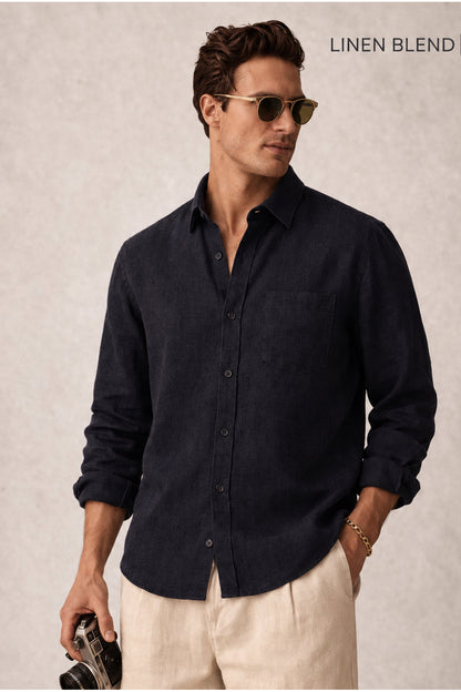 Signature Linen Cotton Blend Shirt