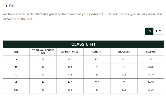 Size Guide