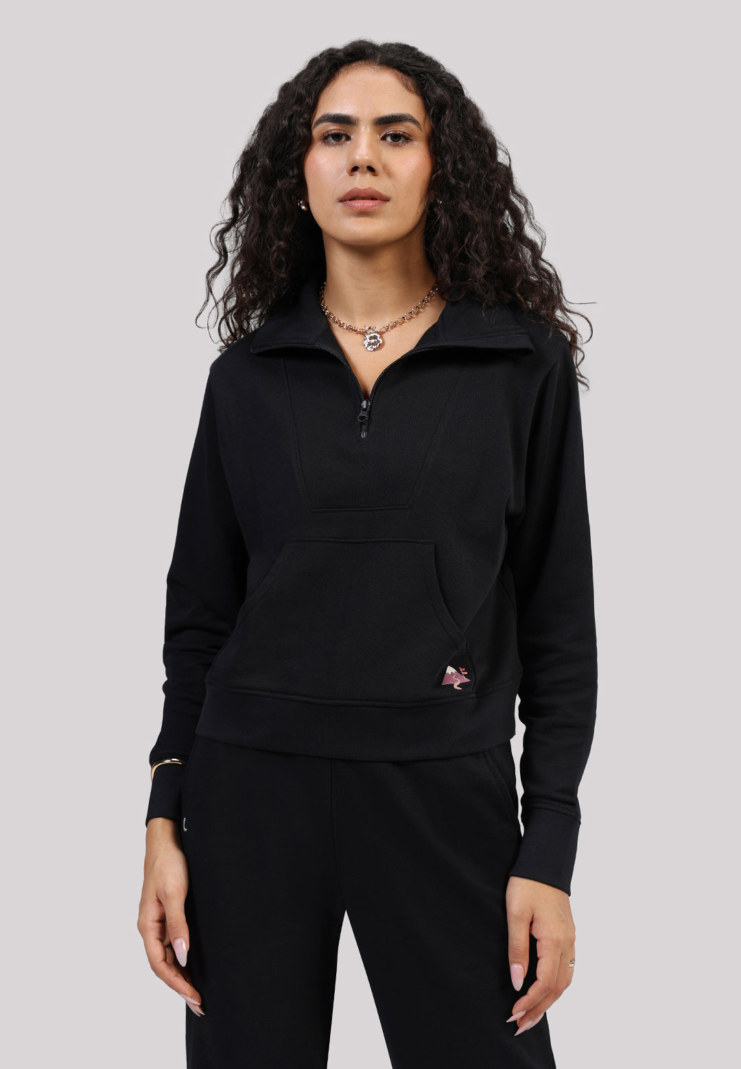 BlissTerry™ Cotton Pullover with Zipper