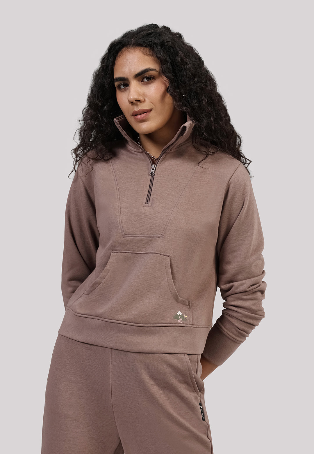 BlissTerry™ Cotton Pullover with Zipper