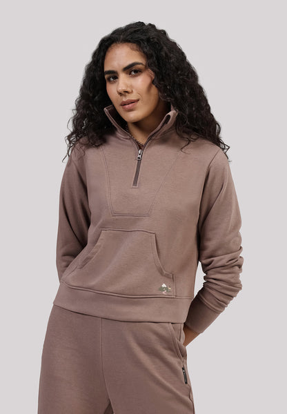 BlissTerry™ Cotton Pullover with Zipper