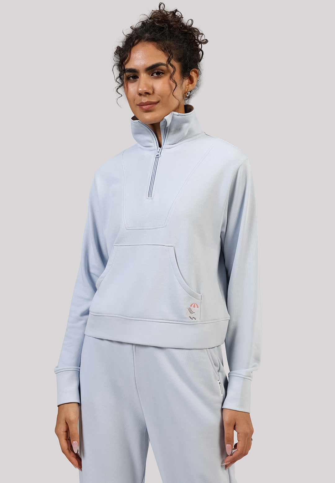 BlissTerry™ Cotton Pullover with Zipper
