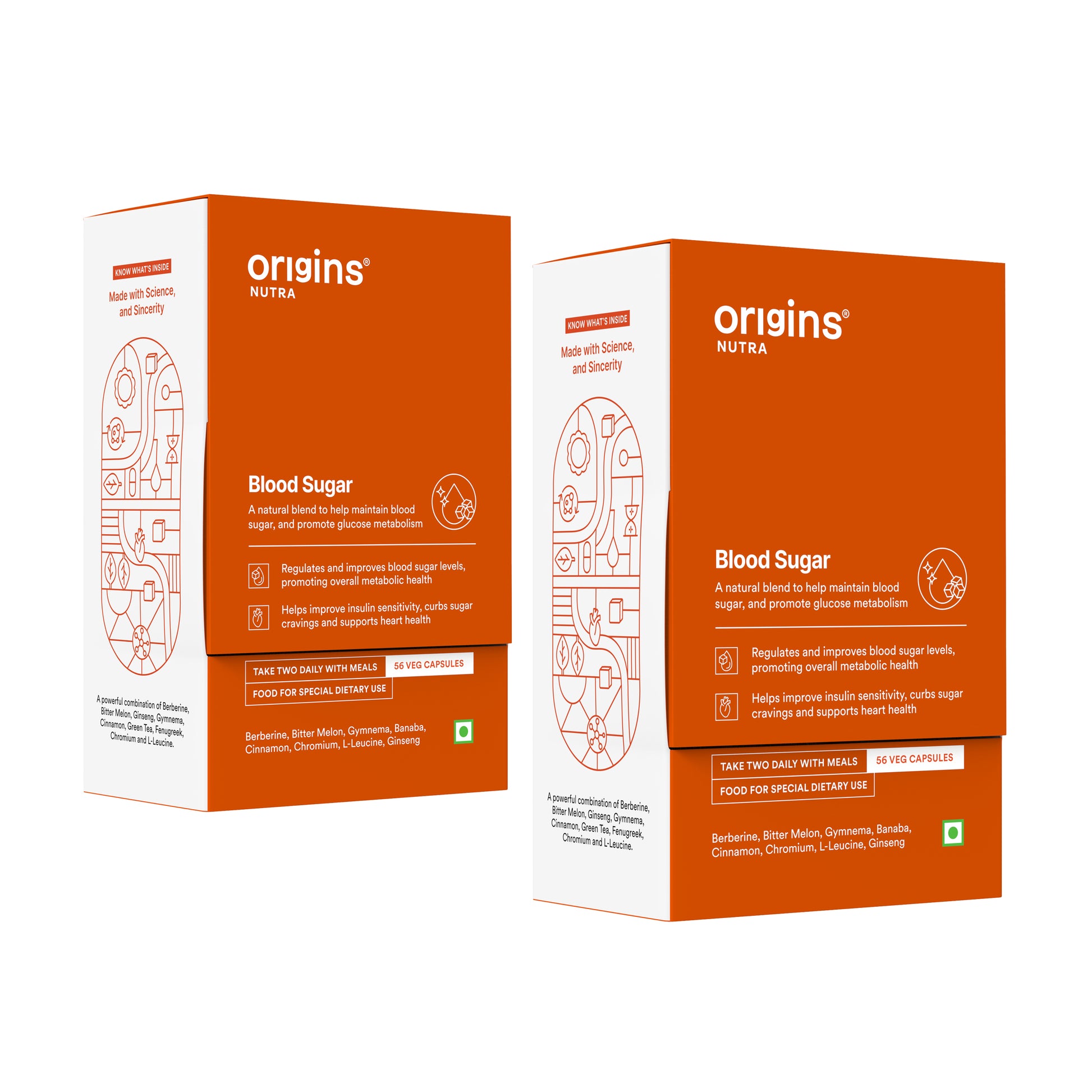 Origins Nutra Blood Sugar Balance Capsules | Helps in Blood Sugar Level Balance, Aids in Insulin Sensitivity | Gymnema Extract & L-Leucine |GMP Certified | For Men & Women | 56 Capsules. | Origins Nutra at Broadway