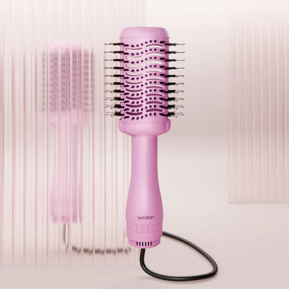 Hair Blow Drying Brush | Hot Air Styler & Volumizer for Smooth, Frizz-Free Hair Pink | Winston at Broadway