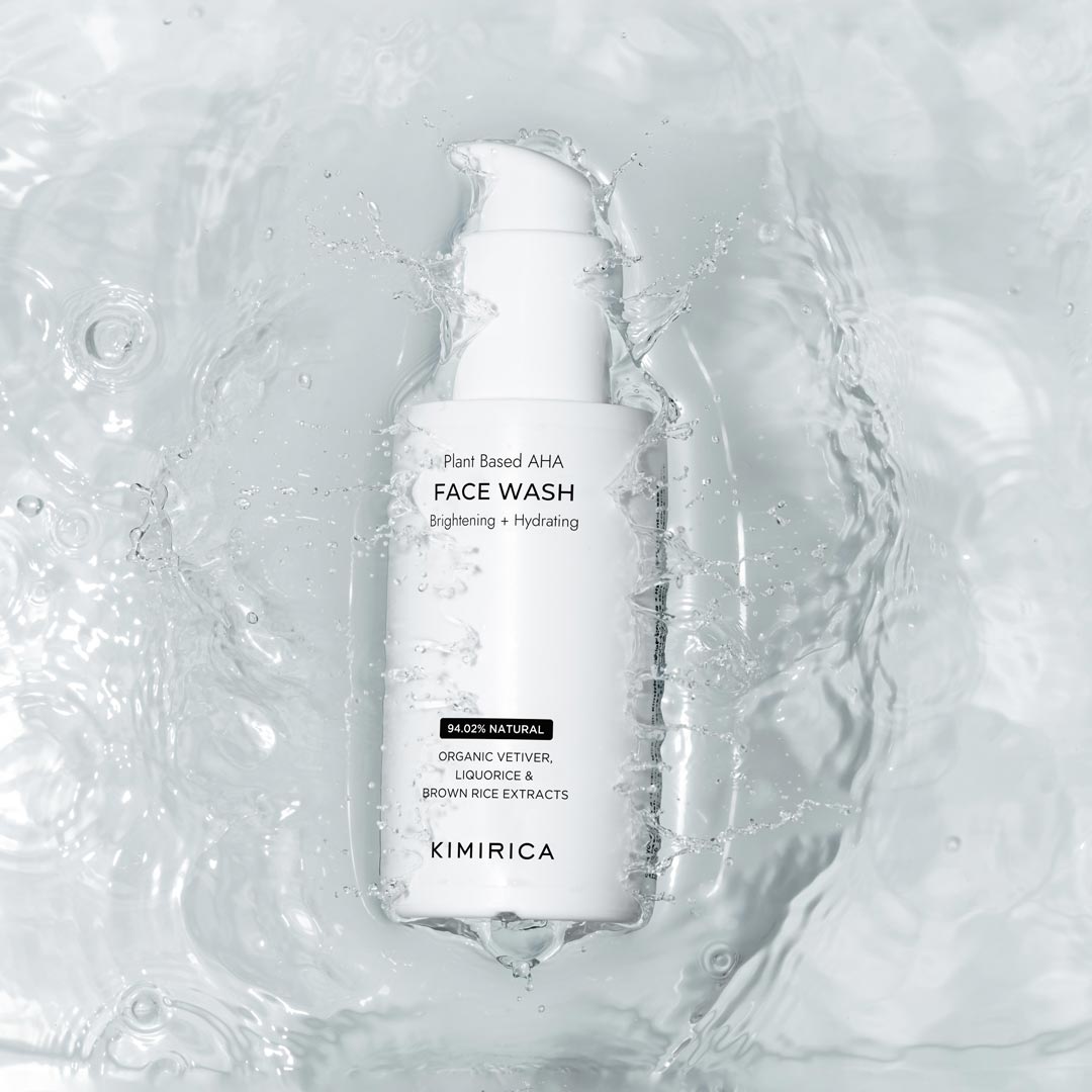 Plant-based AHA brightening face wash