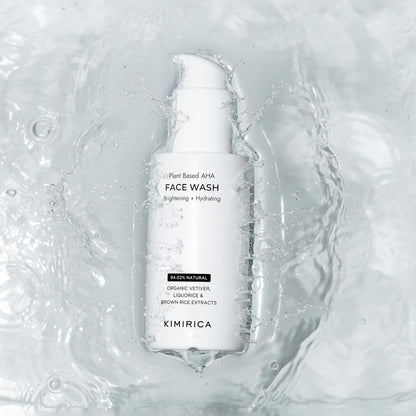 Plant-based AHA brightening face wash
