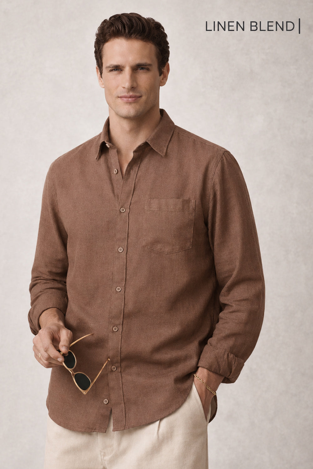 Signature Linen Cotton Blend Shirt