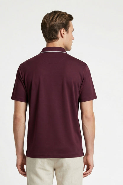Zip Collar Polo T-Shirt