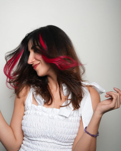 BURGUNDY #Strandout – Coloured clip-In Hair| Nish Hair