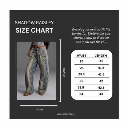 SHADOW PAISLEY UNISEX VALKYRE FABRIC JEANS