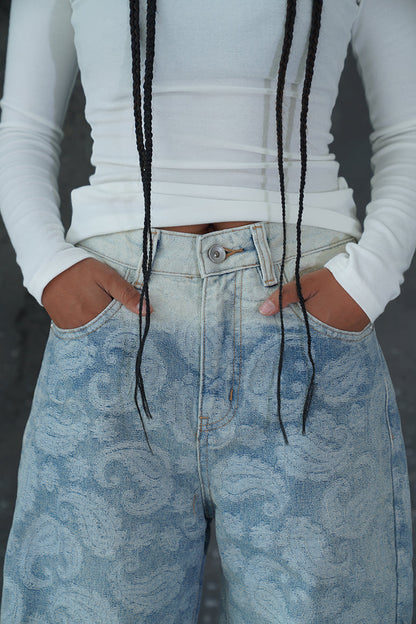 GRADIENT PAISLEY VALKYRE JEANS