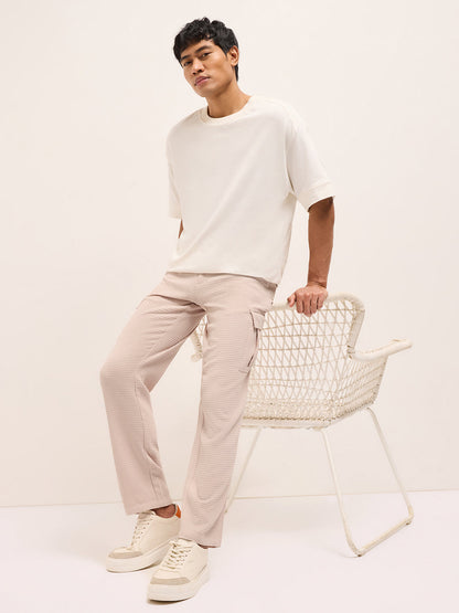 Men Textured Straight Fit Cargos Trousers CAR-ADISA-PC