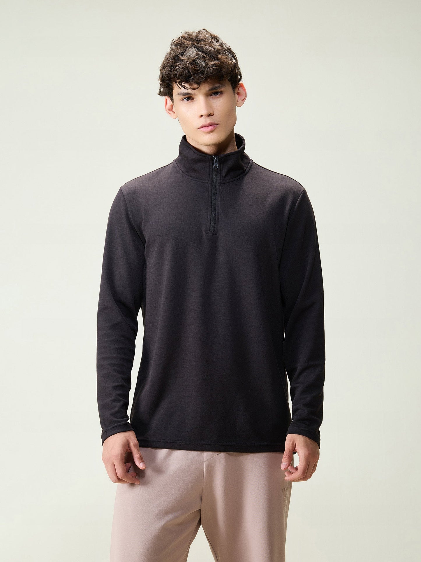Black Modal Quarter Zip