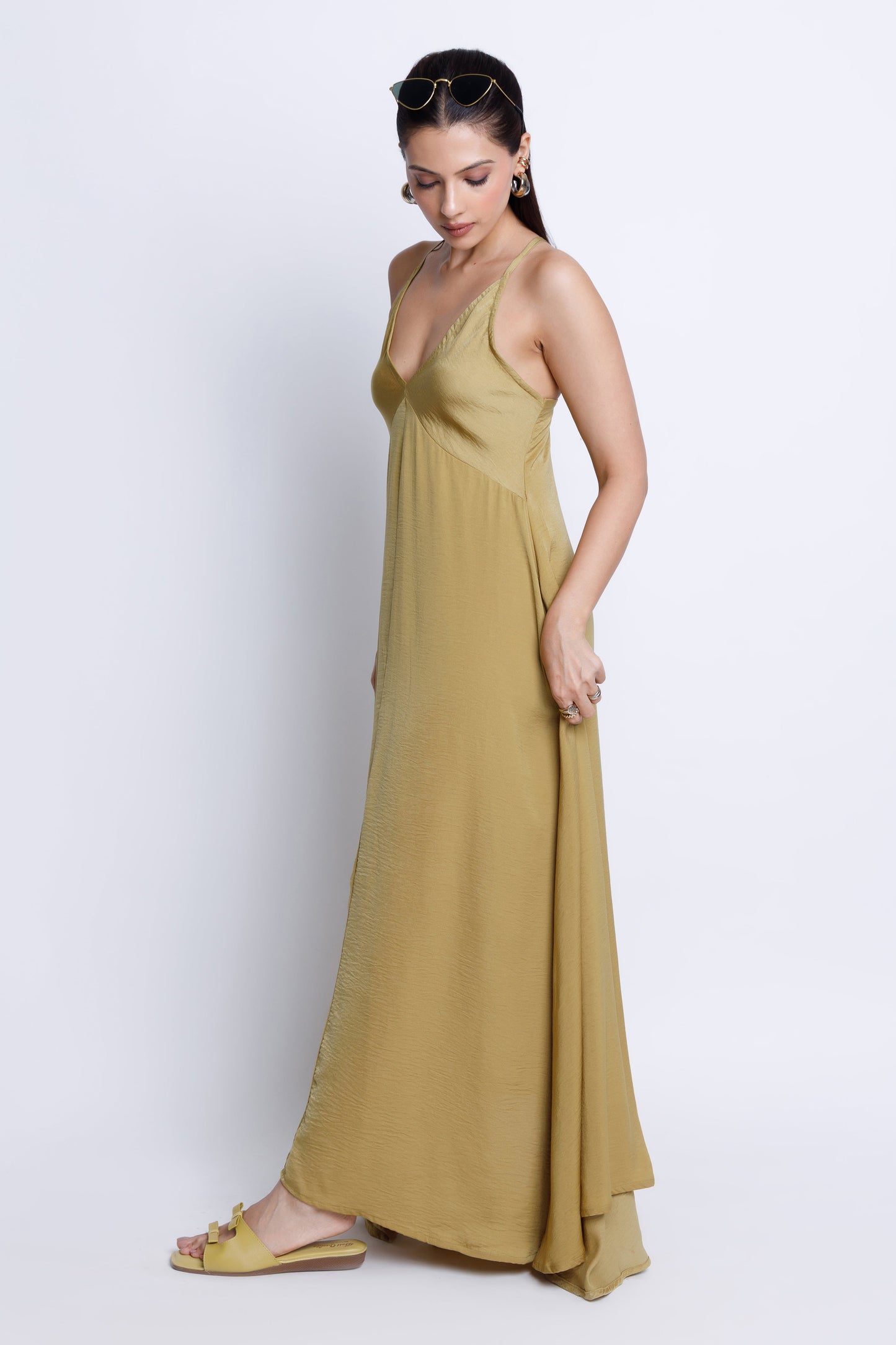 Strappy V-Neck Midi