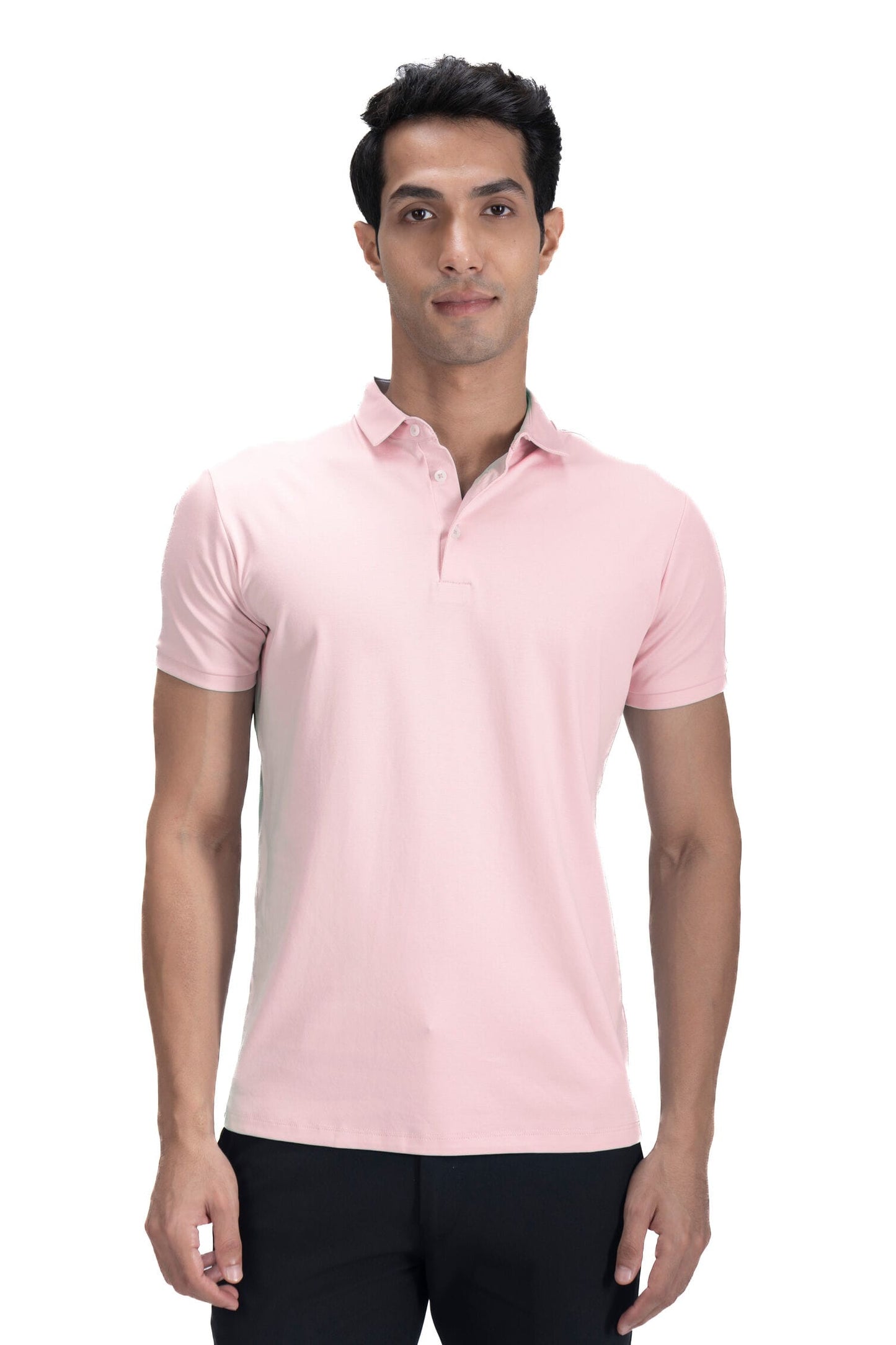 Fluid Cotton Polo - Coral Pink