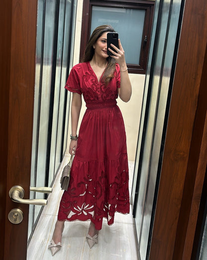 Ava Cutwork Dress | Style Island at Broadway