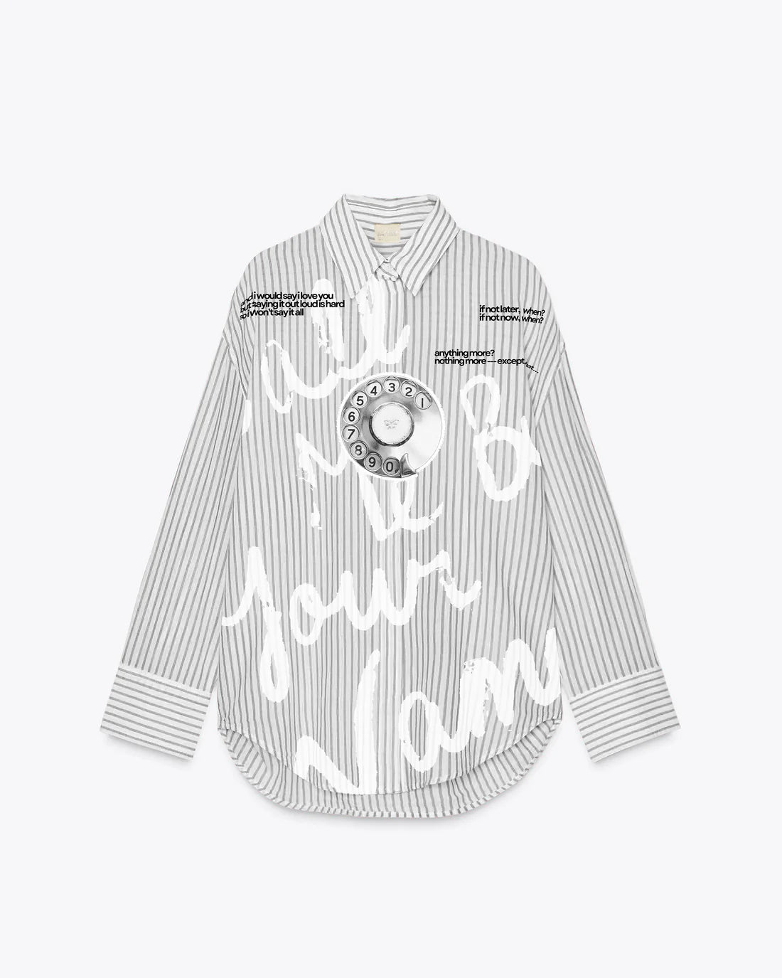 CMBYN Grey Striped Oversize Shirt | Esthreall at Broadway