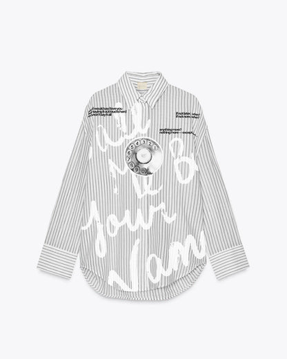 CMBYN Grey Striped Oversize Shirt | Esthreall at Broadway