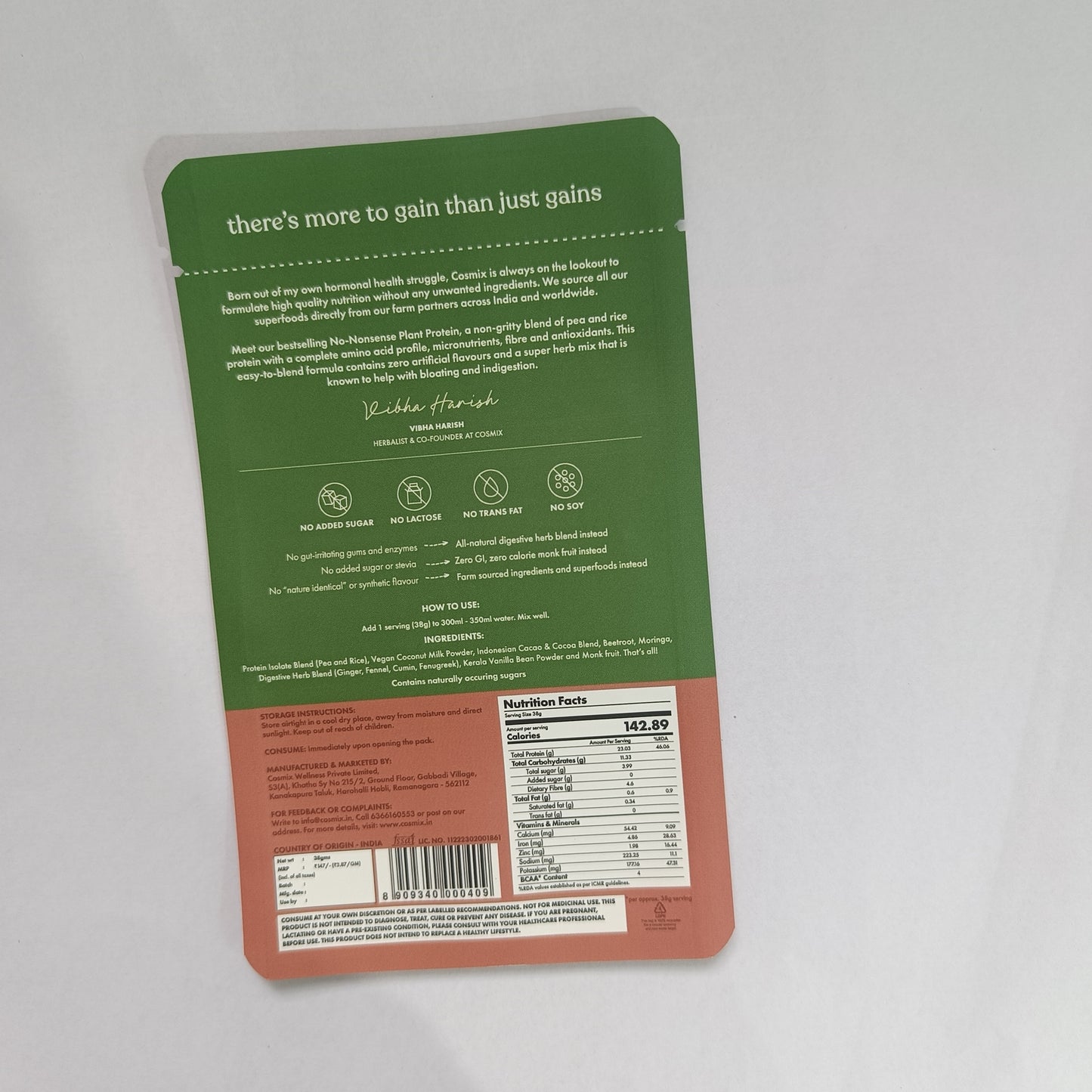No-Nonsense Plant Protein Cocoa Beet - 38g