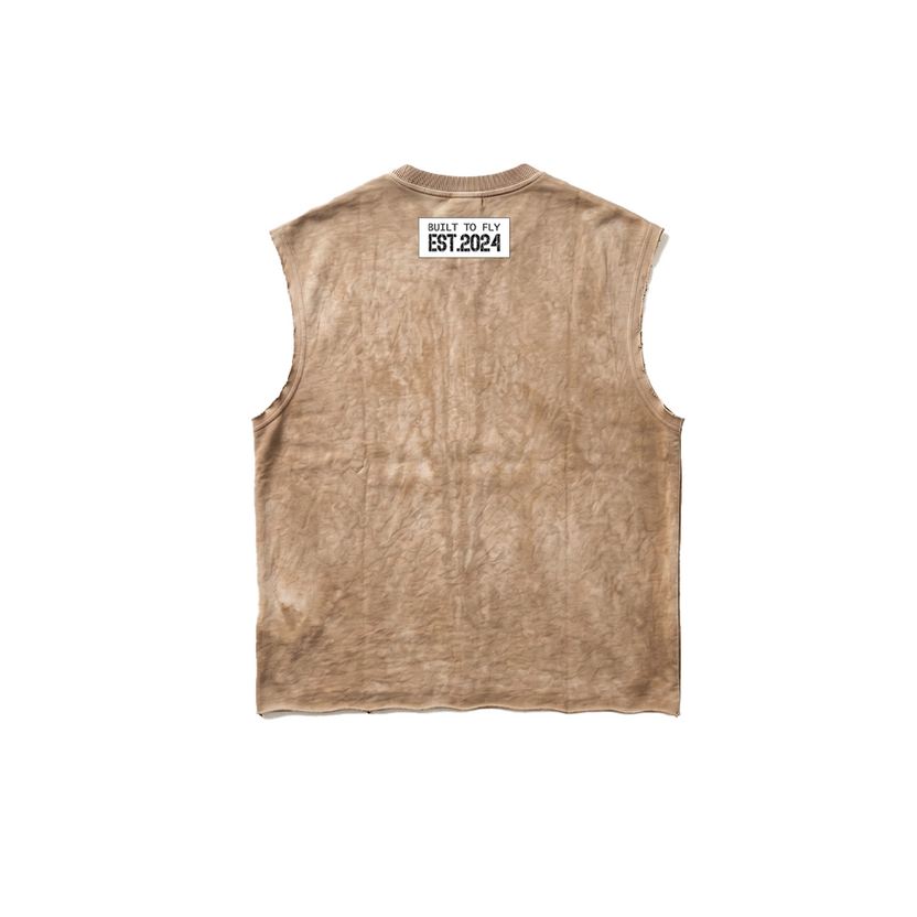 AF FLY Distressed Vest Beige