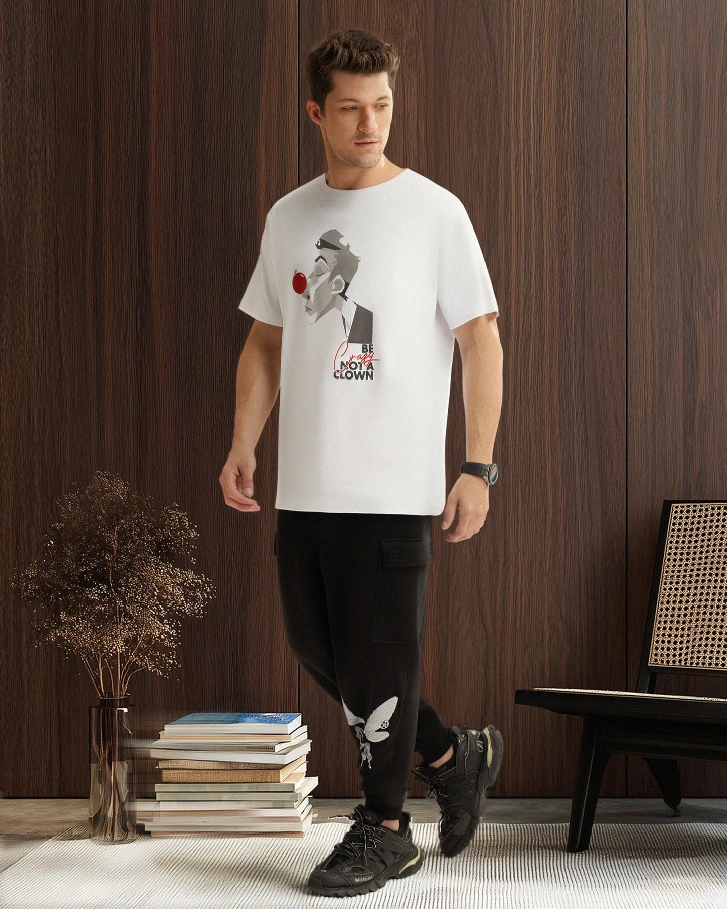 Clown Tee White | Crazy Mosquitoes at Broadway