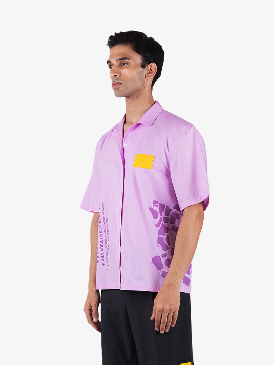 Candy Warning Shirt in Lavender | Sugga at Broadway