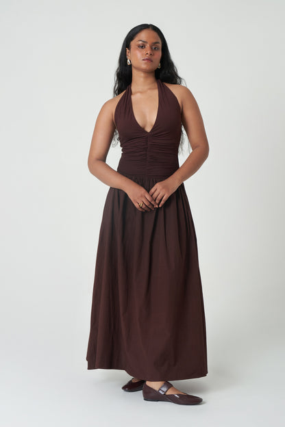 Cannes Dress - Dark Walnut