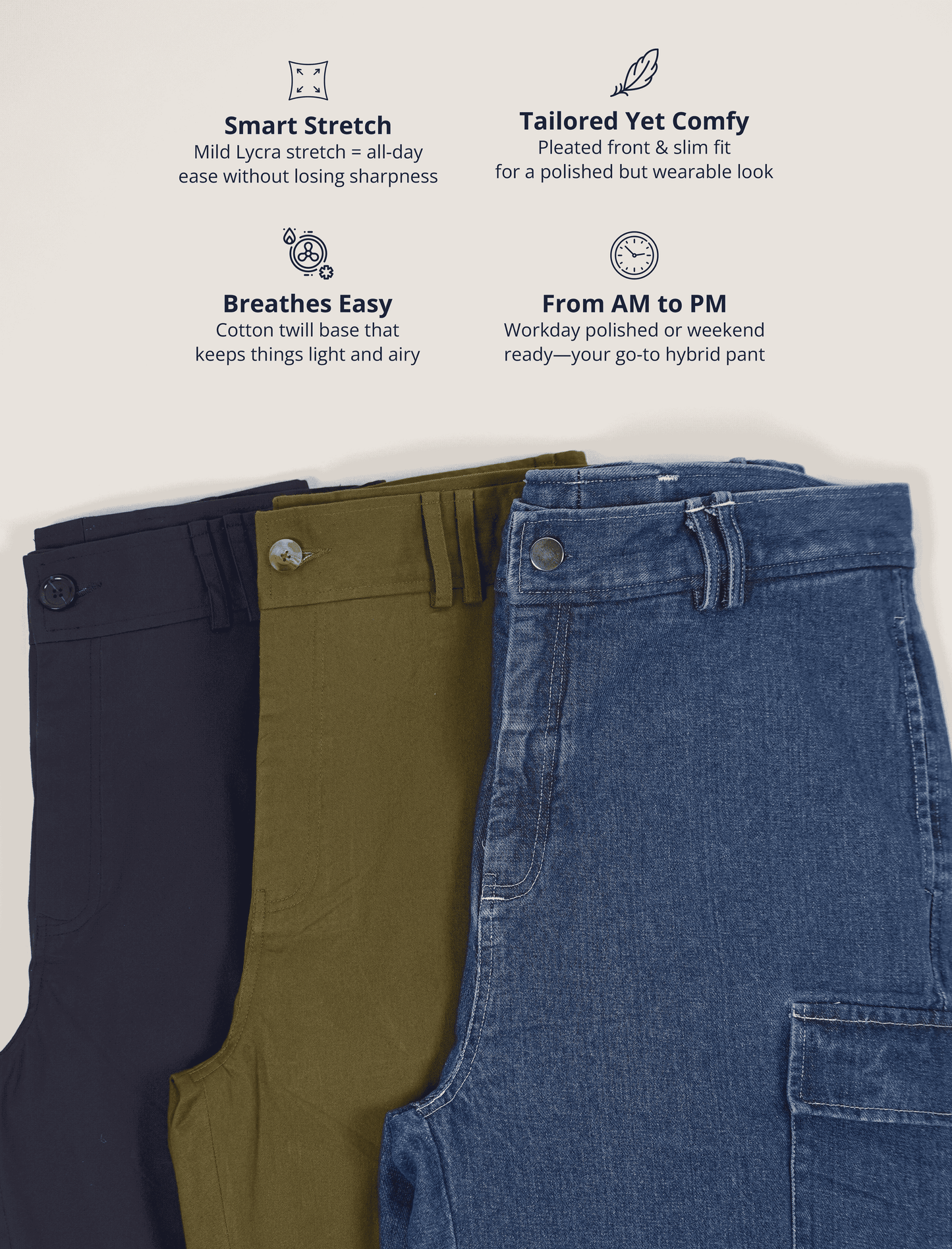 Denim Relaxed Fit Cargo Pant - Denim | PrimalGray at Broadway
