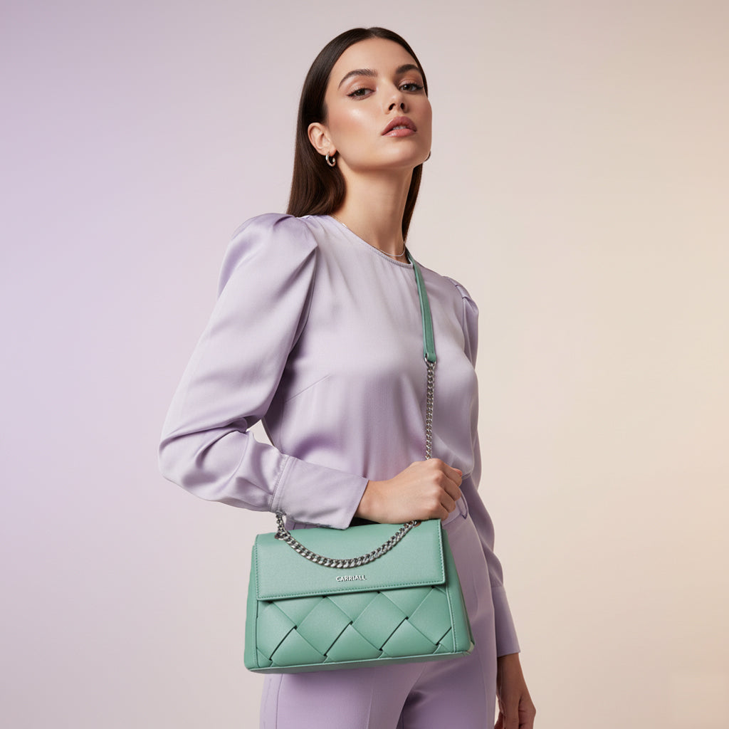 Carriall Celesta Womens Vegan Leather Handbag for women & girl (Green)