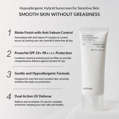Celimax Oil Control Light Sunscreen 40ml