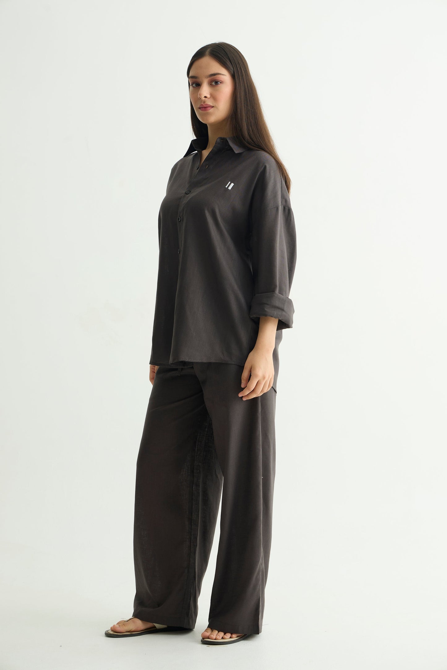 Charcoal Linen Shirt