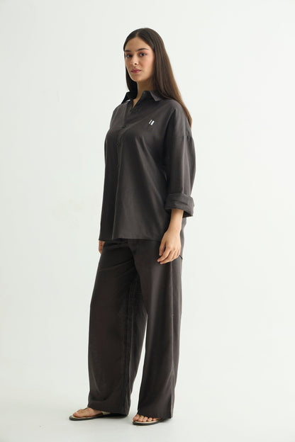 Charcoal Linen Shirt
