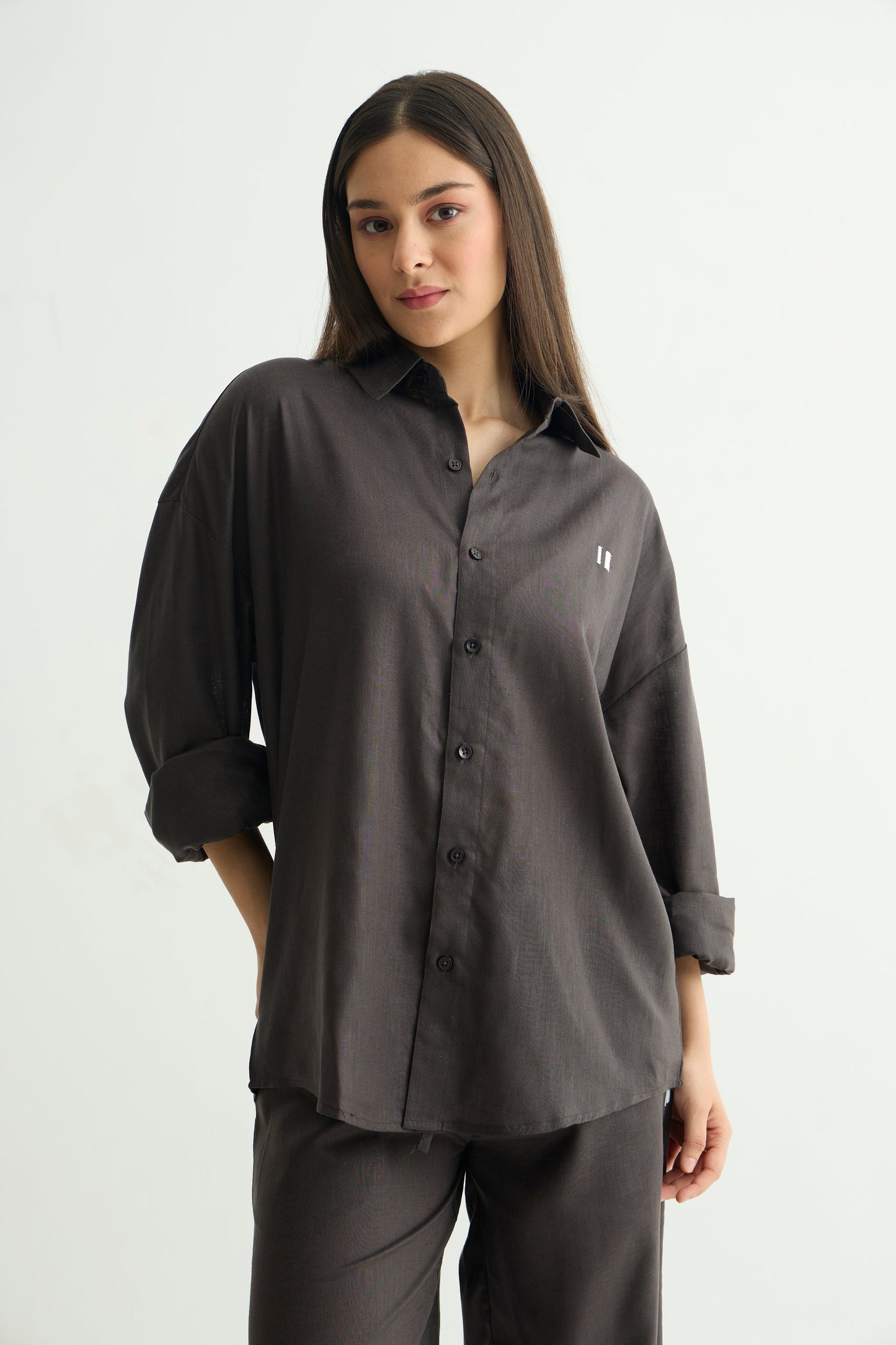 Charcoal Linen Shirt